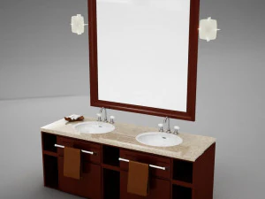 high def bathroom sink collection 3D Model