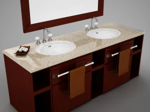 high def bathroom sink collection 3D Model