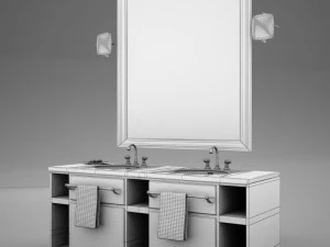 high def bathroom sink collection 3D Model