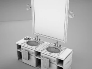 high def bathroom sink collection 3D Model