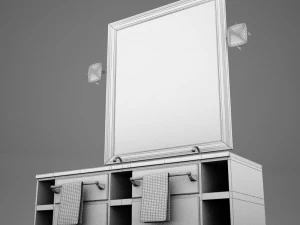 high def bathroom sink collection 3D Model