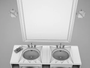 high def bathroom sink collection 3D Model