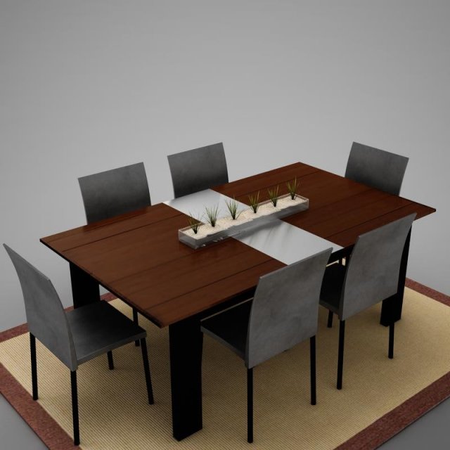 dinning2 3D 模型 .c4d .max .obj .3ds .fbx .stl .blend 