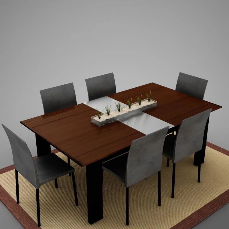 dinning2 3D Model .c4d .max .obj .3ds .fbx .stl .blend 