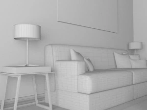 high def classic living room 1 3D Model