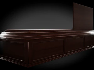 klassischer Holzsarg 3D Modell
