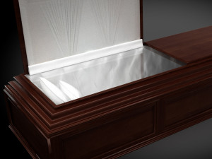 classic wood coffin Modelo 3D