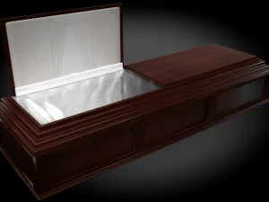 classic wood coffin 3D Model