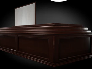 classic wood coffin 3D Model