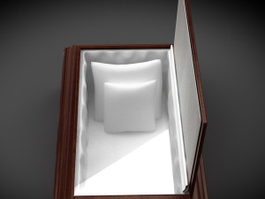 classic wood coffin Modelo 3D