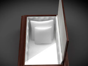 classic wood coffin 3D Model