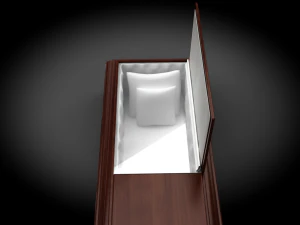 classic wood coffin 3D Model
