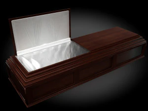 classic wood coffin 3D Model