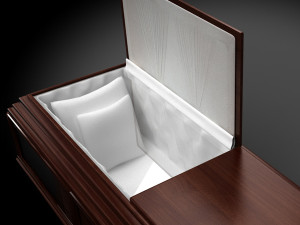 classic wood coffin Modelo 3D