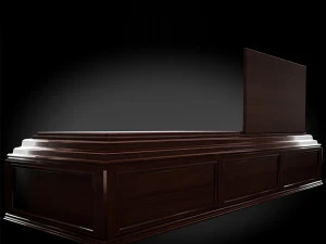 classic wood coffin 3D Model