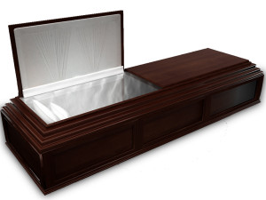 classic wood coffin Modelo 3D