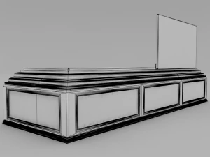 classic wood coffin 3D Model