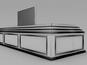 classic wood coffin 3D Model