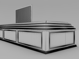 classic wood coffin Modelo 3D