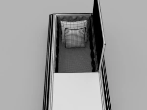 classic wood coffin 3D Model