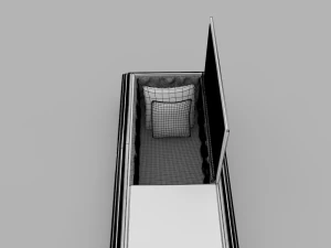 classic wood coffin 3D Model