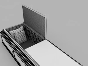 classic wood coffin 3D Model