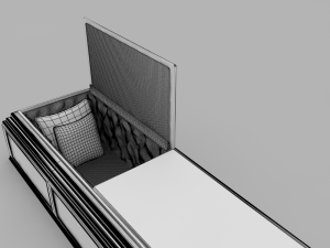 classic wood coffin Modelo 3D