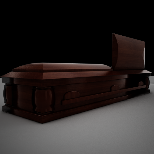 high def all wood boxcoffin 3D Model .c4d .max .obj .3ds .fbx .stl .blend
