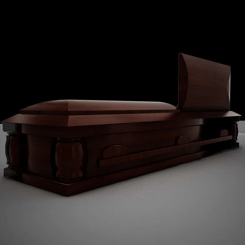high def all wood boxcoffin 3D Model .c4d .max .obj .3ds .fbx .stl .blend 