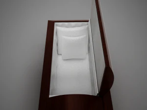 high def all wood boxcoffin 3D Model