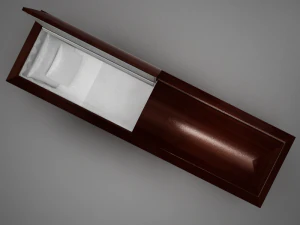 high def all wood boxcoffin 3D Model