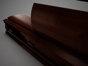 high def all wood boxcoffin 3D Model