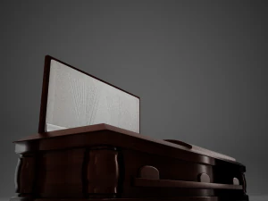 high def all wood boxcoffin 3D Model