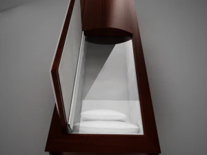 high def all wood boxcoffin 3D Model