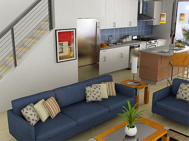 high def modern classic living room Modelo 3D .c4d .max .obj .3ds .fbx .stl .blend 