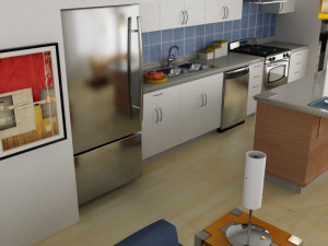 high def modern classic living room Modelo 3D