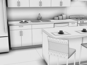 high def modern classic living room Modelo 3D