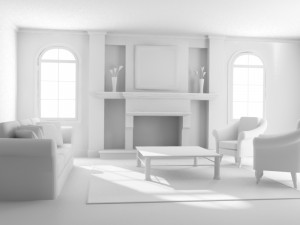 high def classic living room Modelo 3D