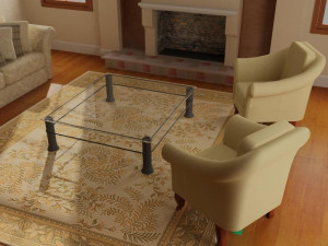 high def classic living room Modelo 3D
