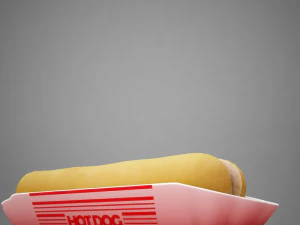 high def classic hot dog plus professional hotdog holder 3D Model