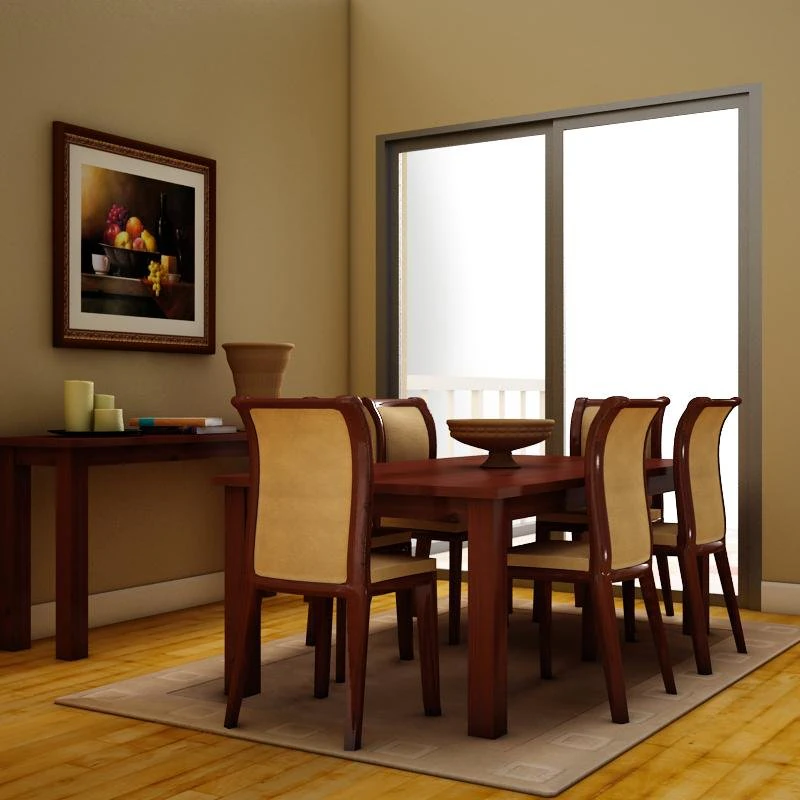 dinning set 3D Model .c4d .max .obj .3ds .fbx .stl .blend