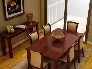 dinning set 3D मॉडल