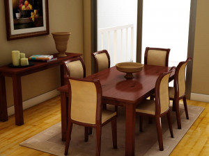 dinning set 3D मॉडल