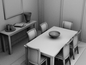 dinning set 3D मॉडल