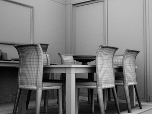 dinning set 3D मॉडल