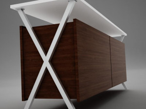 modern dining room buffet table 3D Model