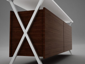 modern dining room buffet table 3D Model