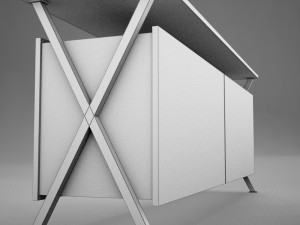 modern dining room buffet table 3D Model