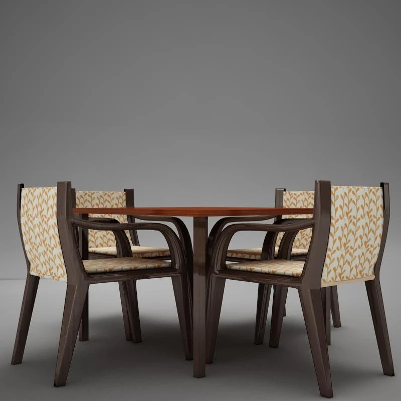 terrace dinning set modern tropic 3D Model .c4d .max .obj .3ds .fbx .stl .blend 