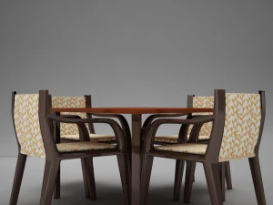 テラスダイニングセット モダントロピック 3Dモデル